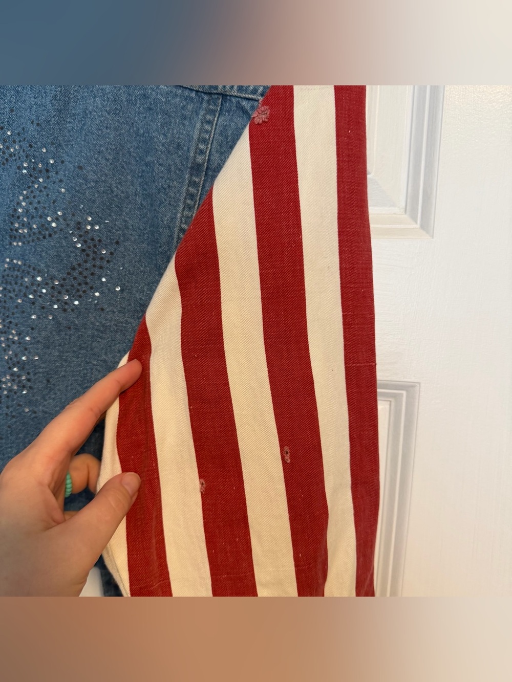 Vintage y2k Quizz Jeans authentic American flag Jean jacket. - Picture 6 of 6